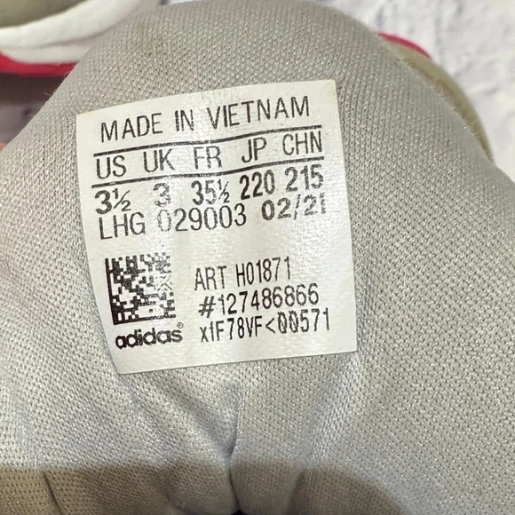 Adidas Kids Gray and Pink Sneakers - Picture 8 of 8